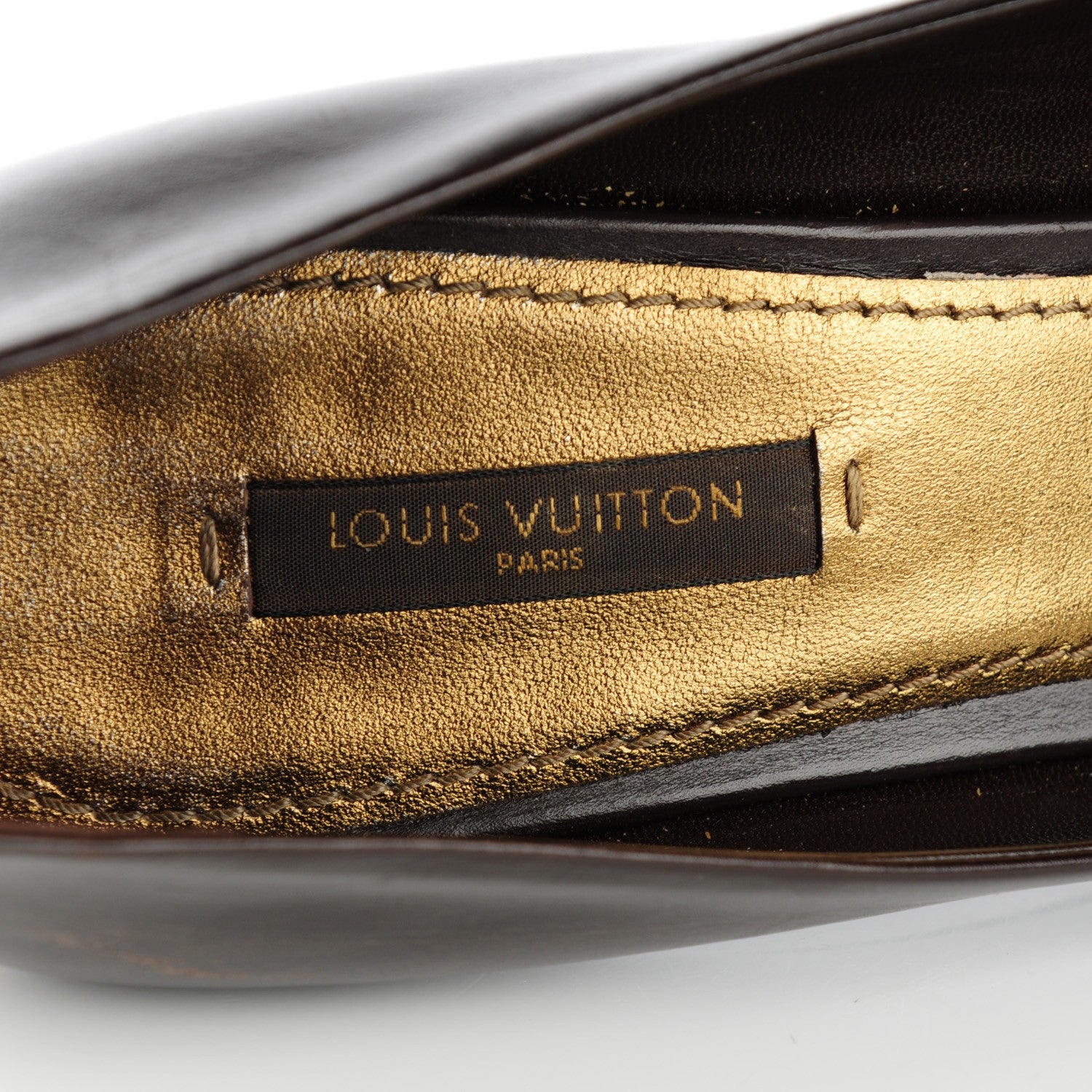 Louis Vuitton Smooth Calfskin Peep Toe Pumps 39 Brown 7 of 10