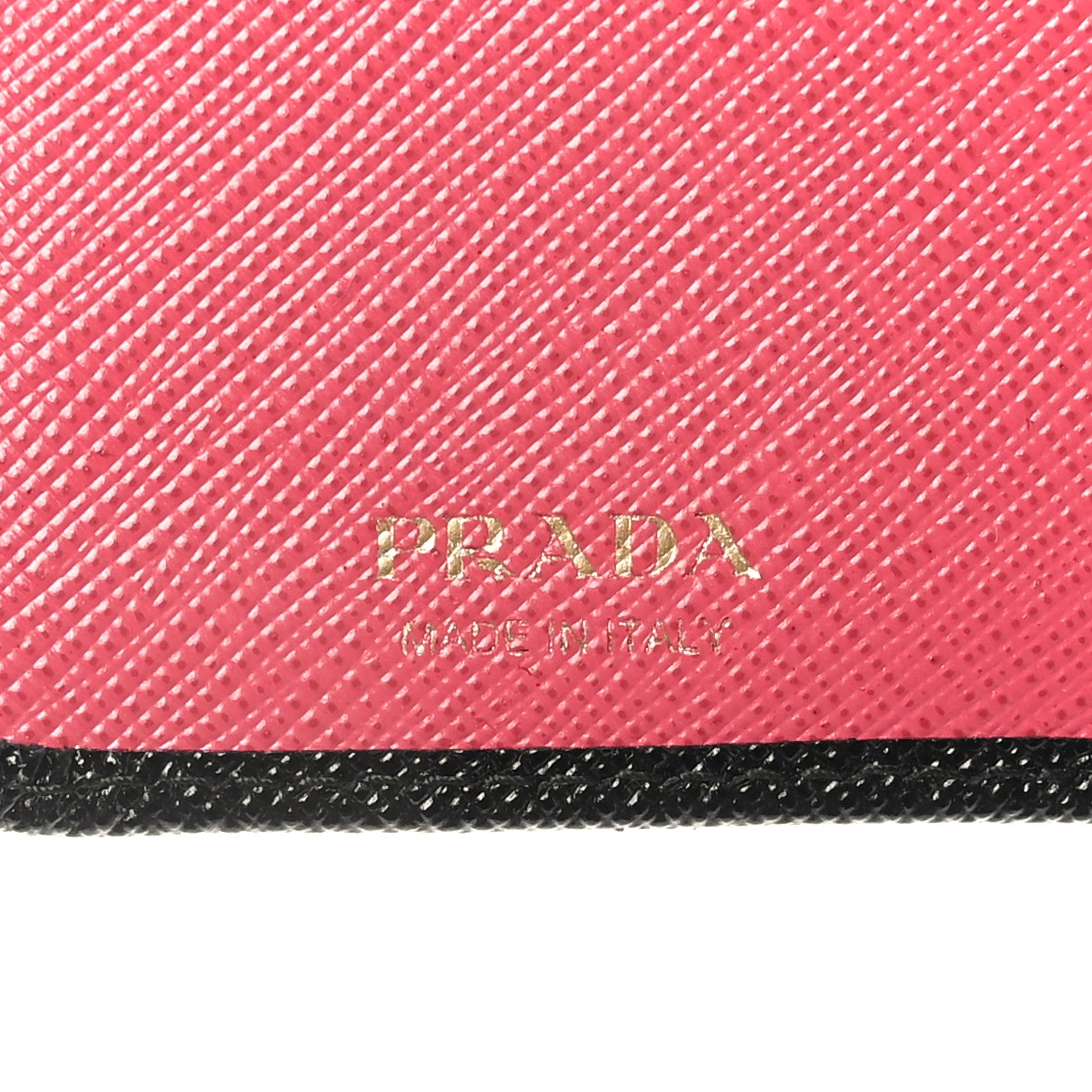 Prada Saffiano Metal Multicolor Compact Wallet Black 7 of 8