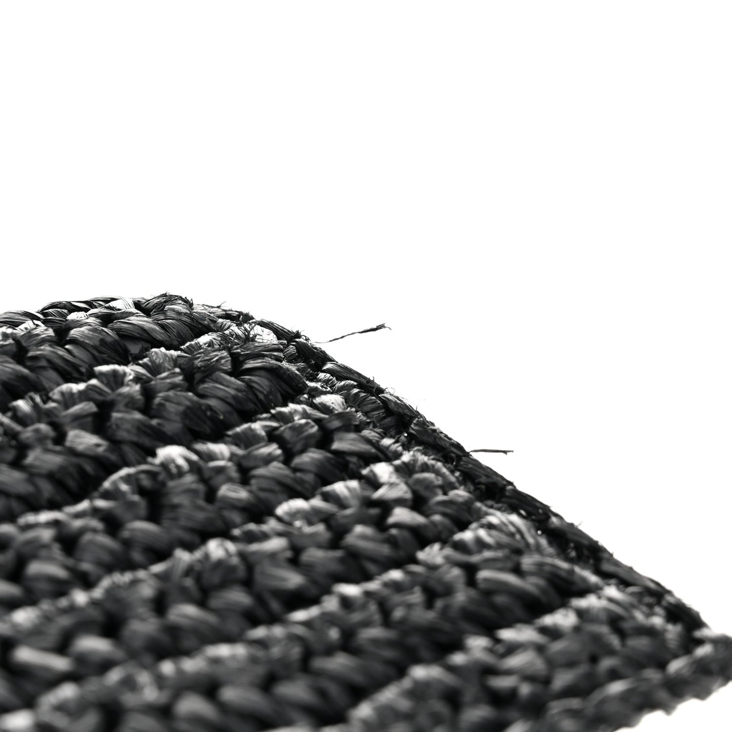 Raffia Monogram Tassel Kate 99 Black