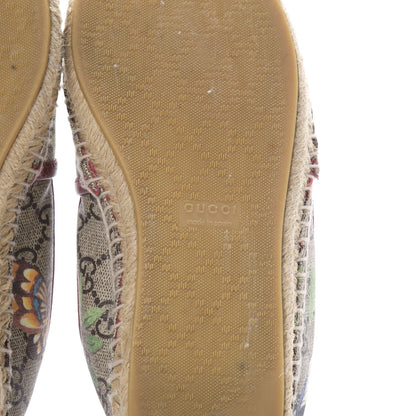 Gucci GG Supreme Monogram Blooms Espadrilles 36.5 Beige Multicolor Dry Rose 6 of 12