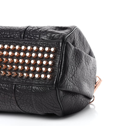 Alexander Wang Pebbled Lambskin Rocco Black Rose Gold Hardware 7 of 9
