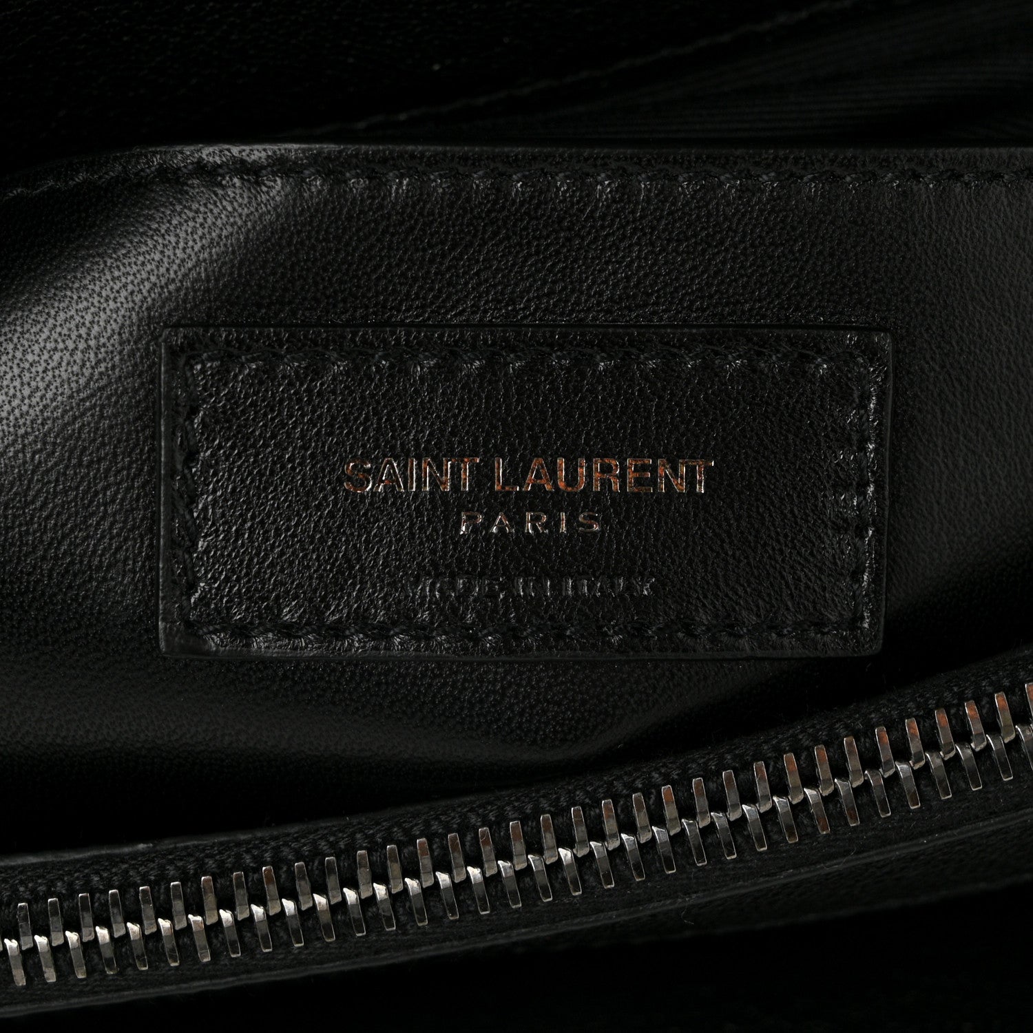 Saint Laurent Sheepskin Matelasse Chevron Monogram Large College Satchel Black 6 of 10