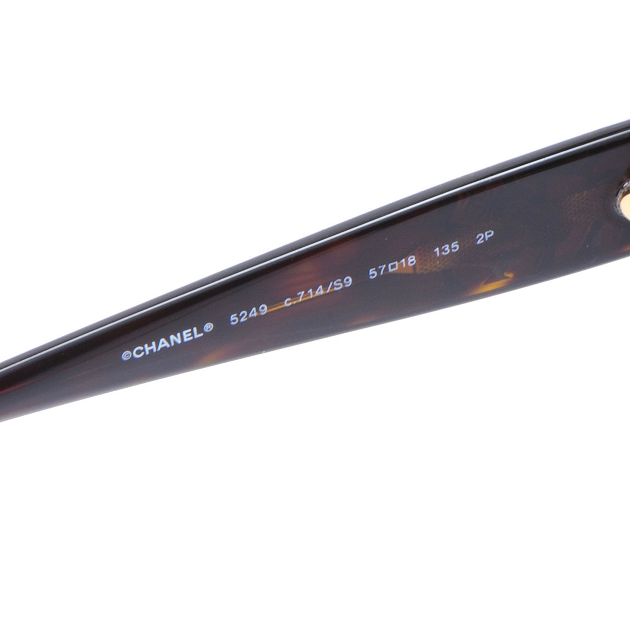 Chanel Tortoise Shell CC Camellia Sunglasses 5249 4 of 5