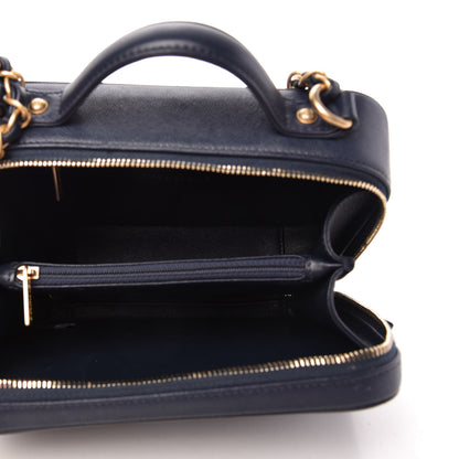Chanel Caviar Quilted Medium CC Filigree Vanity Case Navy 5 of 10