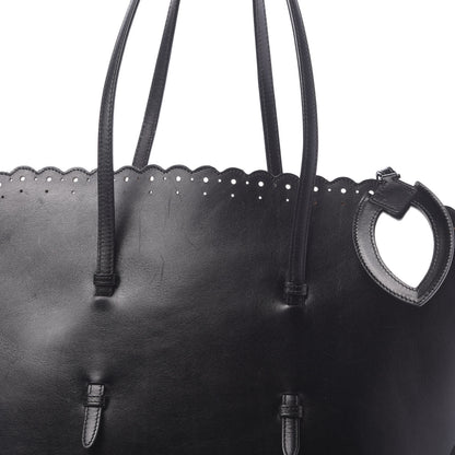 Alaia Calfskin Scalloped Trim Cabas MM Black 15 of 20