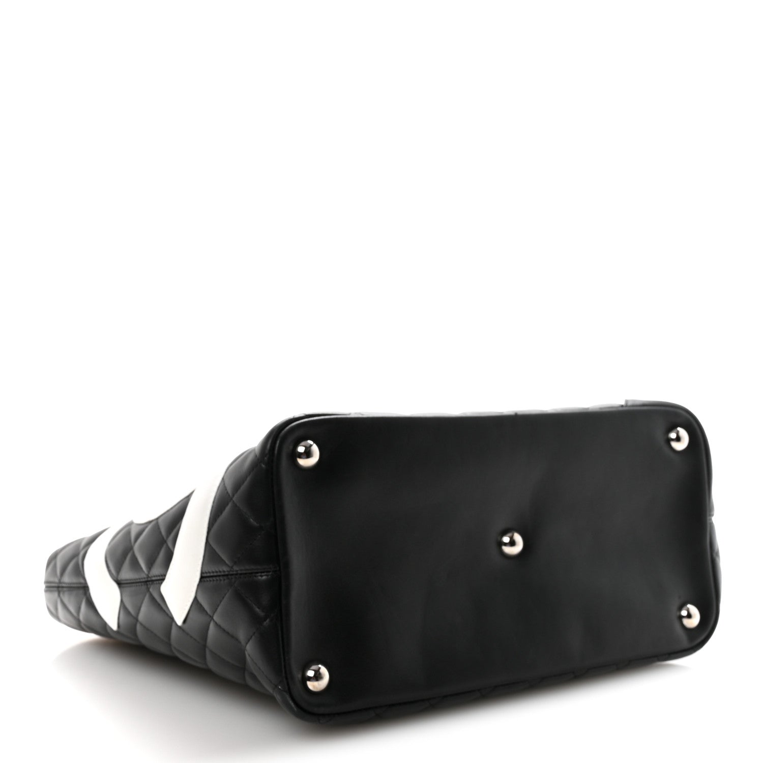 Chanel Calfskin Quilted Large Cambon Tote Black White 4 of 10