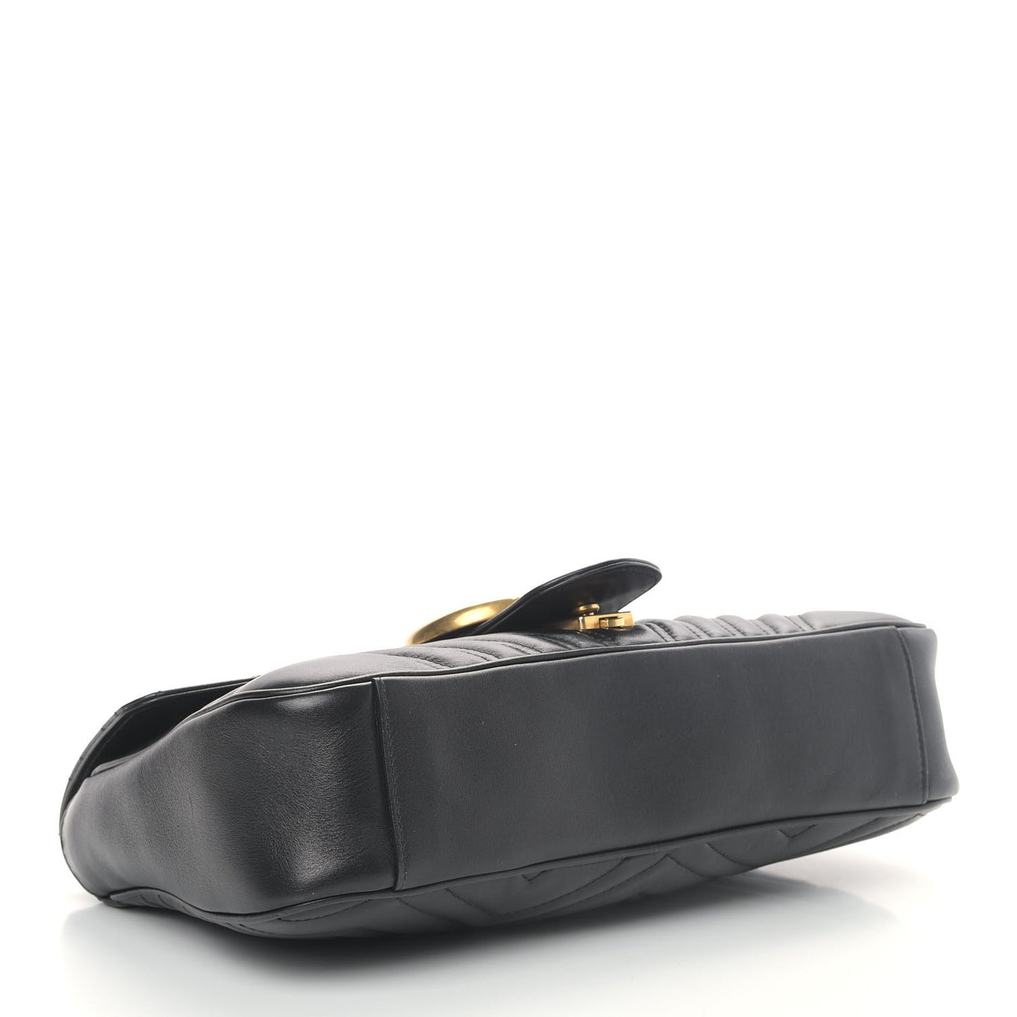 Calfskin Matelasse Medium GG Marmont Shoulder Bag Black