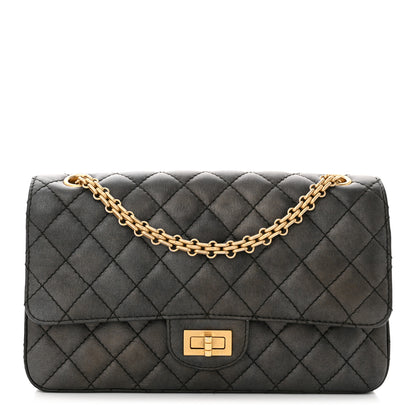 Chanel Metallic Calfskin Quilted 2.55 Reissue 225 Flap Charcoal 1 of 19