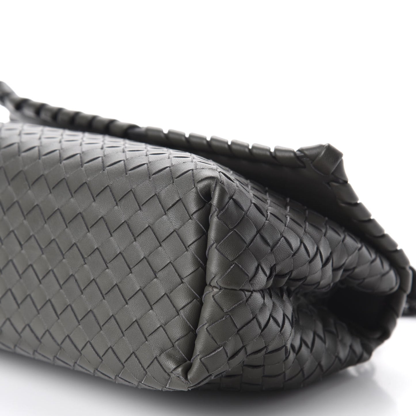 Nappa Intrecciato Baby Olimpia Shoulder Bag Light Grey