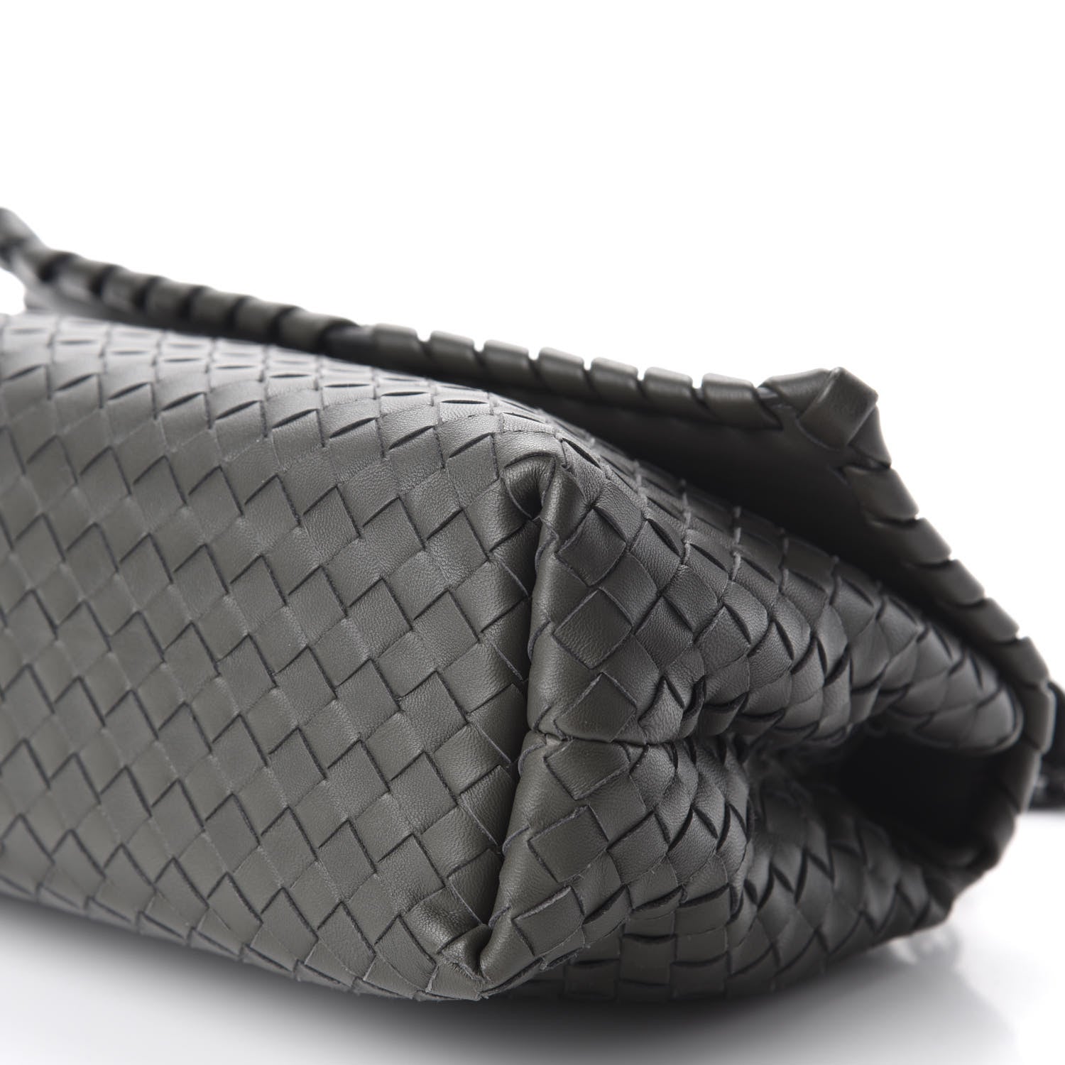 Bottega Veneta Nappa Intrecciato Baby Olimpia Shoulder Bag Light Grey 7 of 9