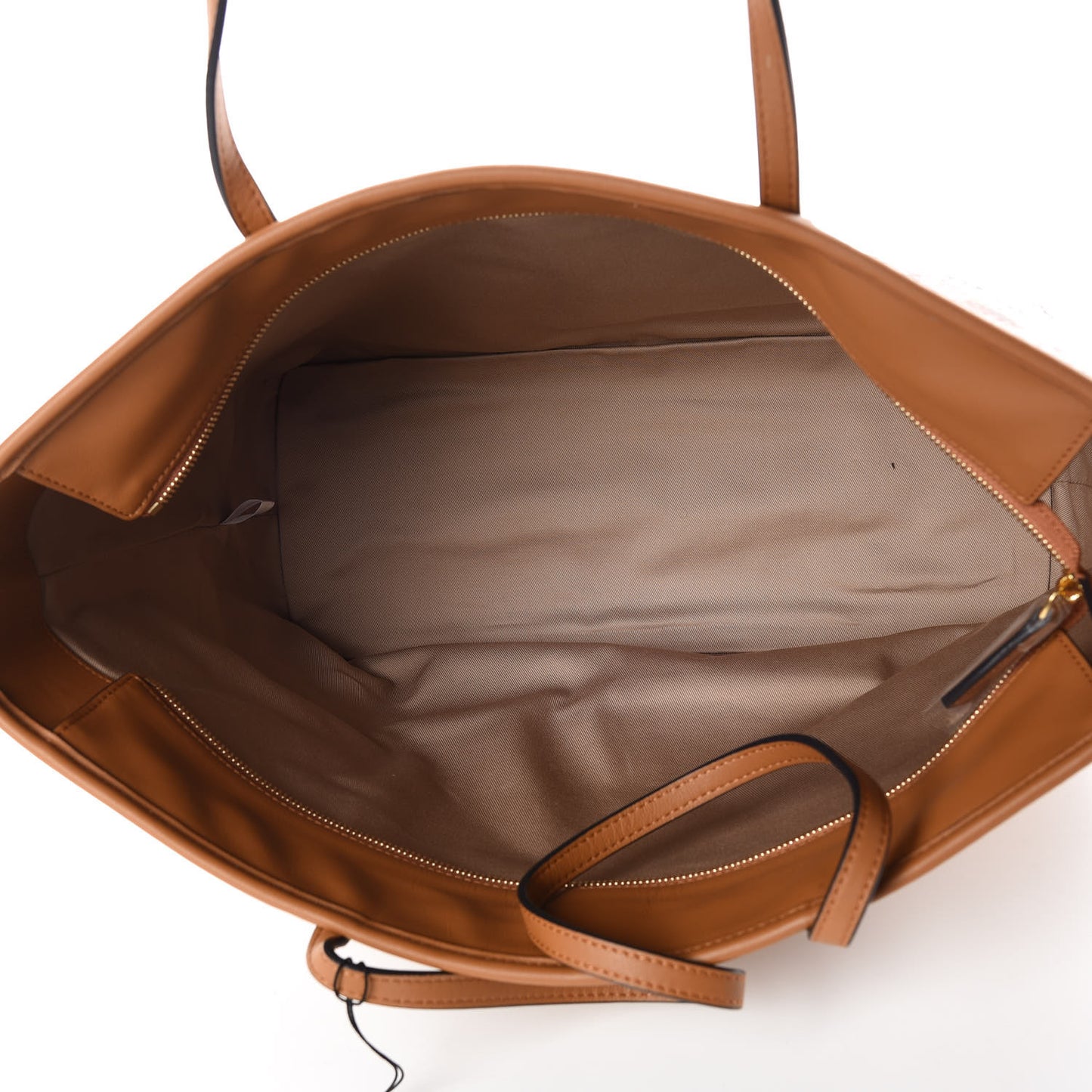 Visetos Metallic Leopard Print Medium Anya Shopper Tote Cognac
