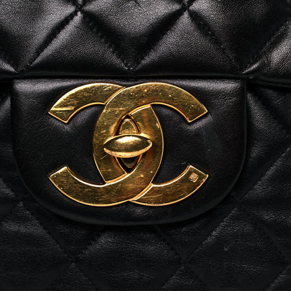 Chanel Lambskin Quilted XL Jumbo Single Flap Black 20 of 20