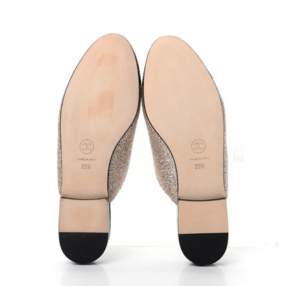 Chanel Pearl Embroidery CC Mules 35.5 Beige Black 6 of 12