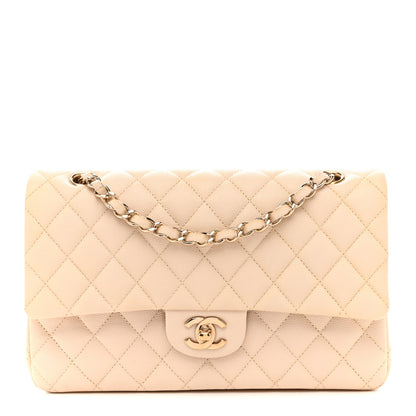 Chanel Caviar Quilted Medium Double Flap Light Beige 1 of 16