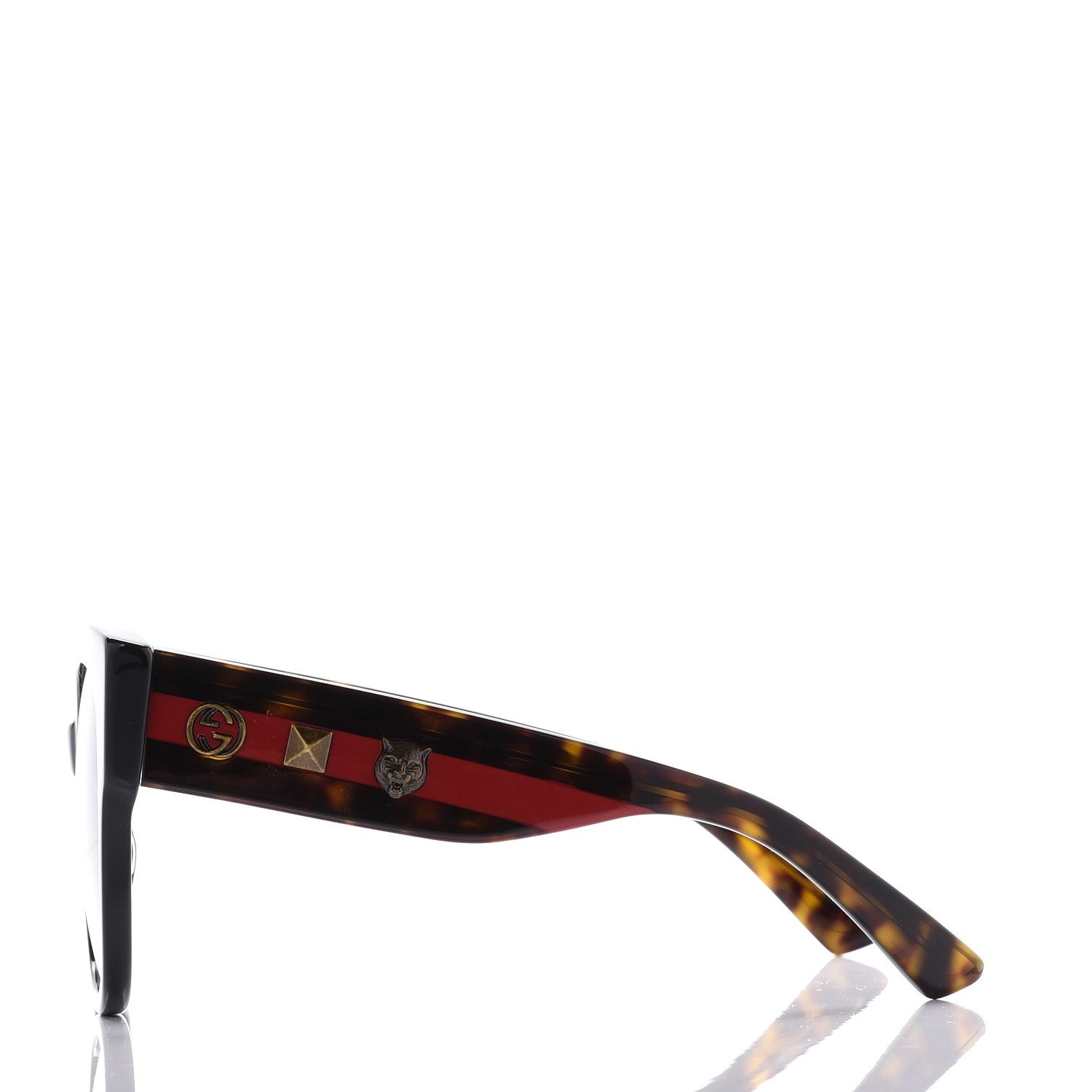 Gucci Square Frame Web Sunglasses GG0059S Black 3 of 8