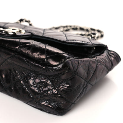 Chanel Glazed Calfskin Quilted Tweed Portobello Flap Black Pink 9 of 9