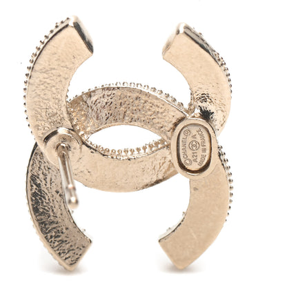 Chanel Pearl Crystal CC Earrings Gold 4 of 5
