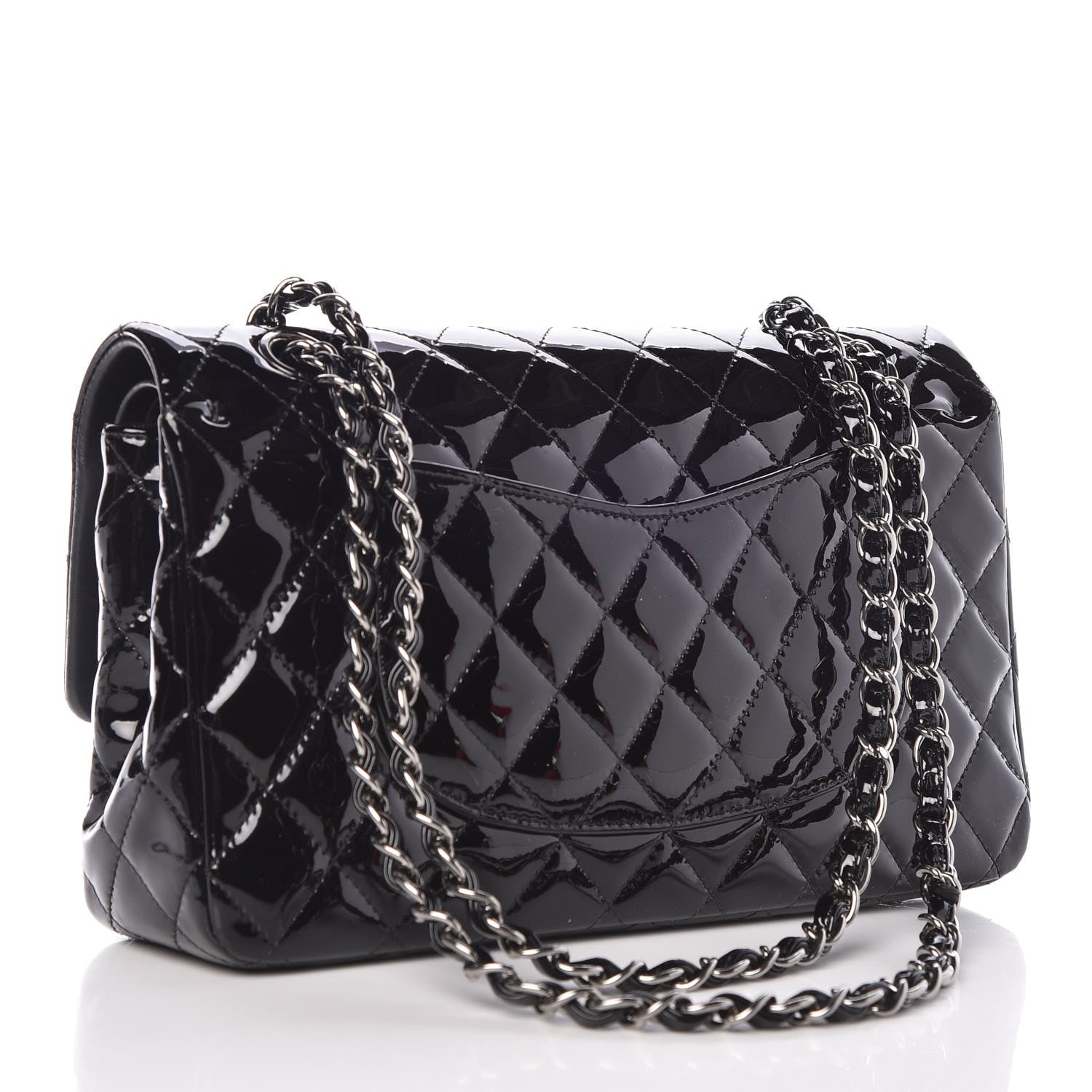 Chanel Patent Quilted Medium Double Flap Black 4 of 8