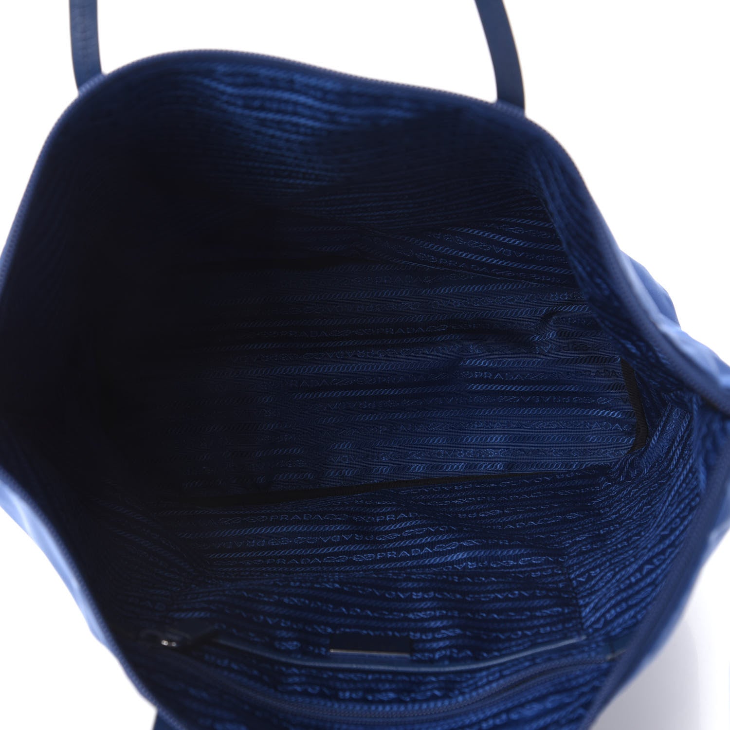 Prada Tessuto Nylon Saffiano Tote Bluette 5 of 9
