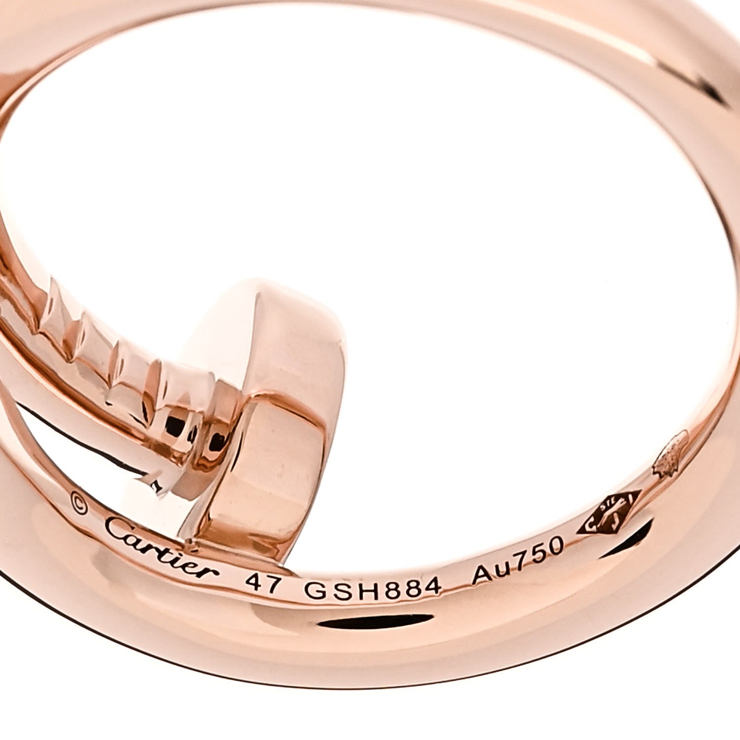 Cartier 18K Pink Gold Juste Un Clou Ring 47 4 4 of 5