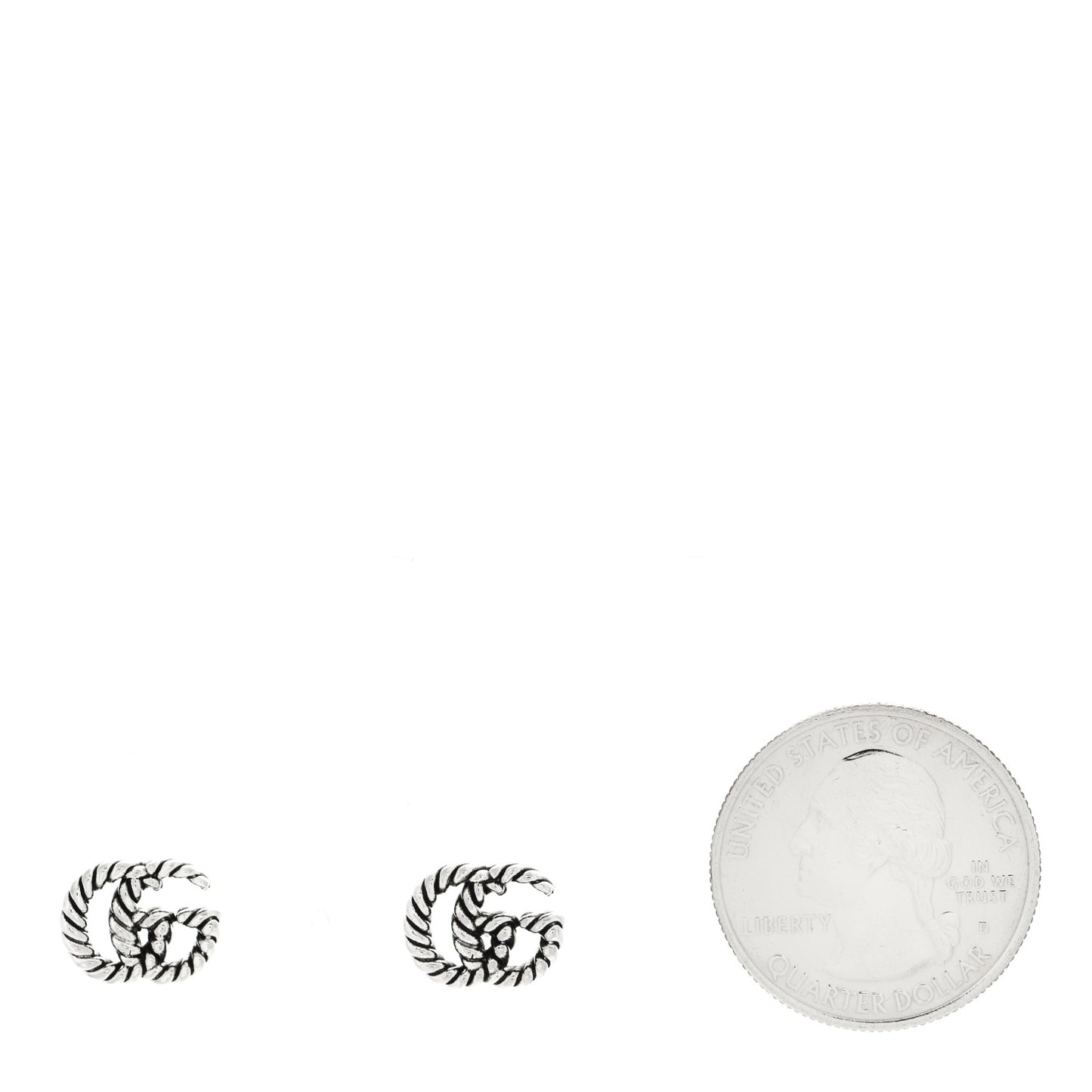Sterling Silver Torchon Double G Earrings