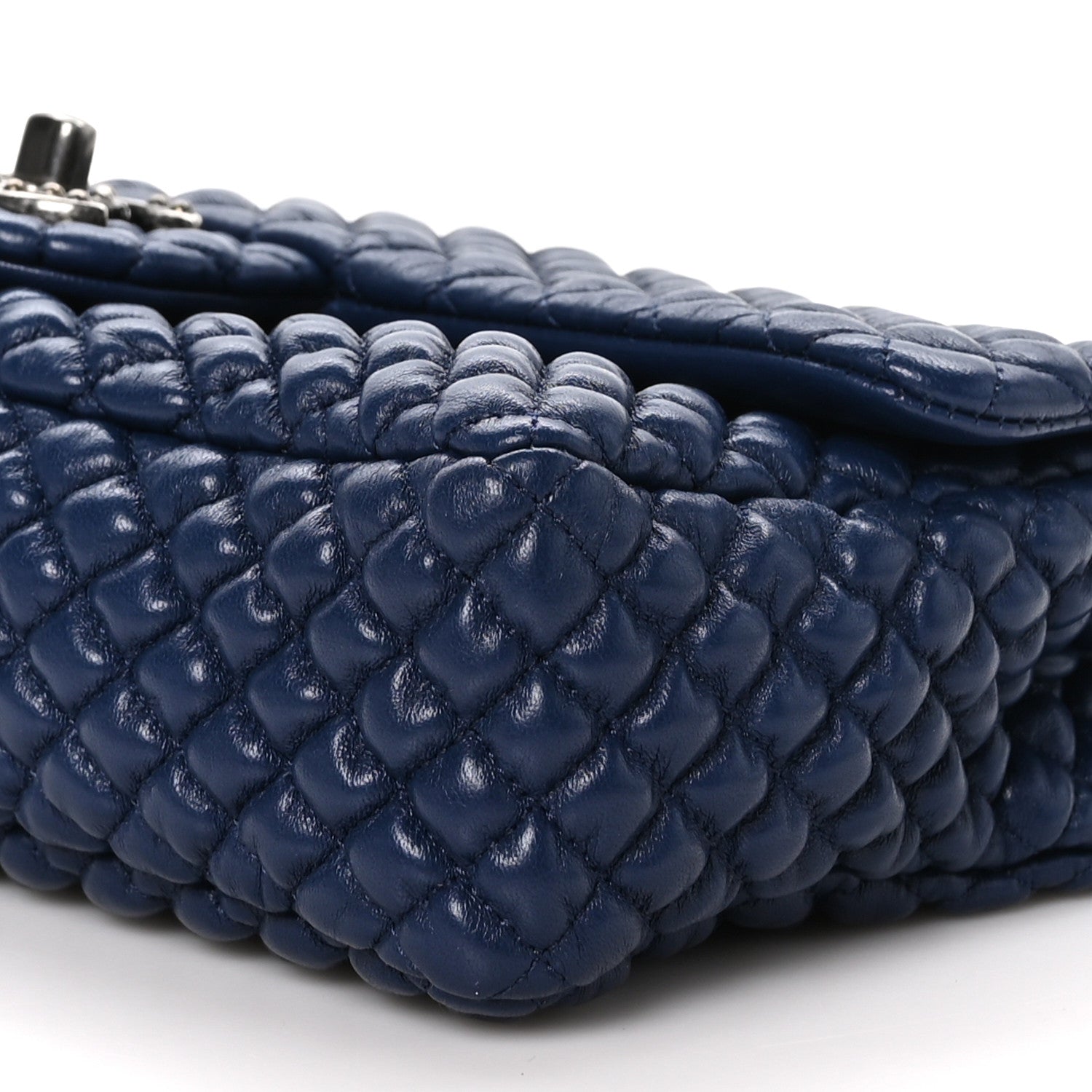 Chanel Calfskin Micro Quilted Small Flap Navy 10 of 11