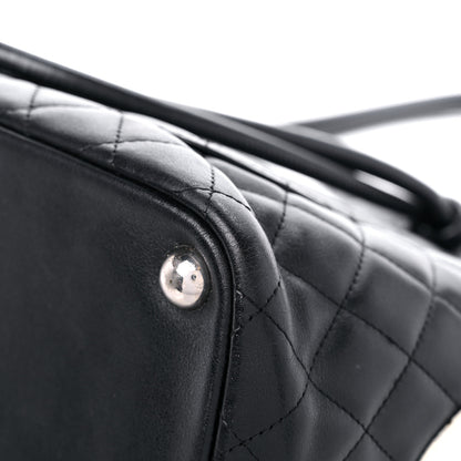 Chanel Calfskin Quilted Large Cambon Tote Black White 12 of 19