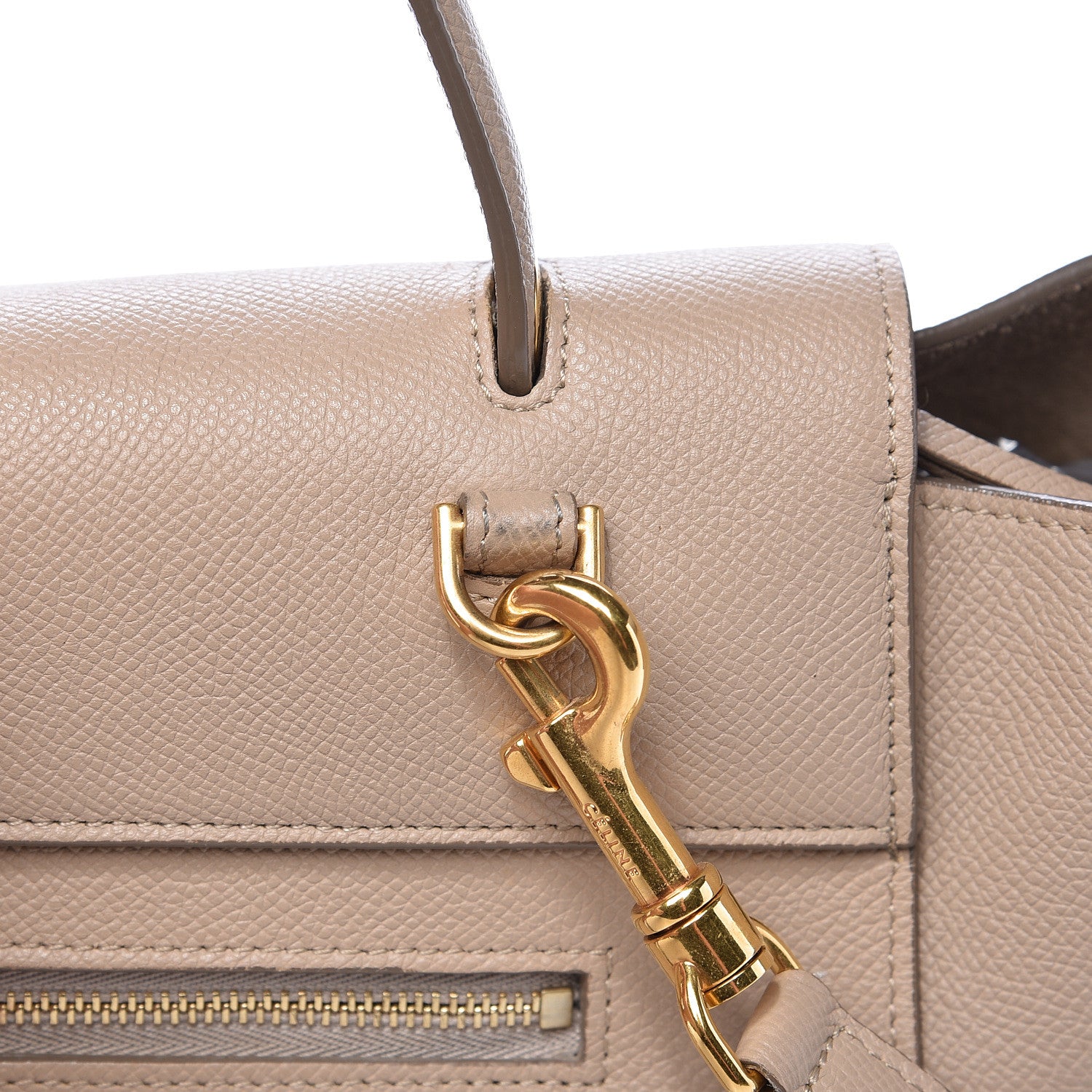 Celine Grained Calfskin Mini Belt Bag Light Taupe 13 of 14