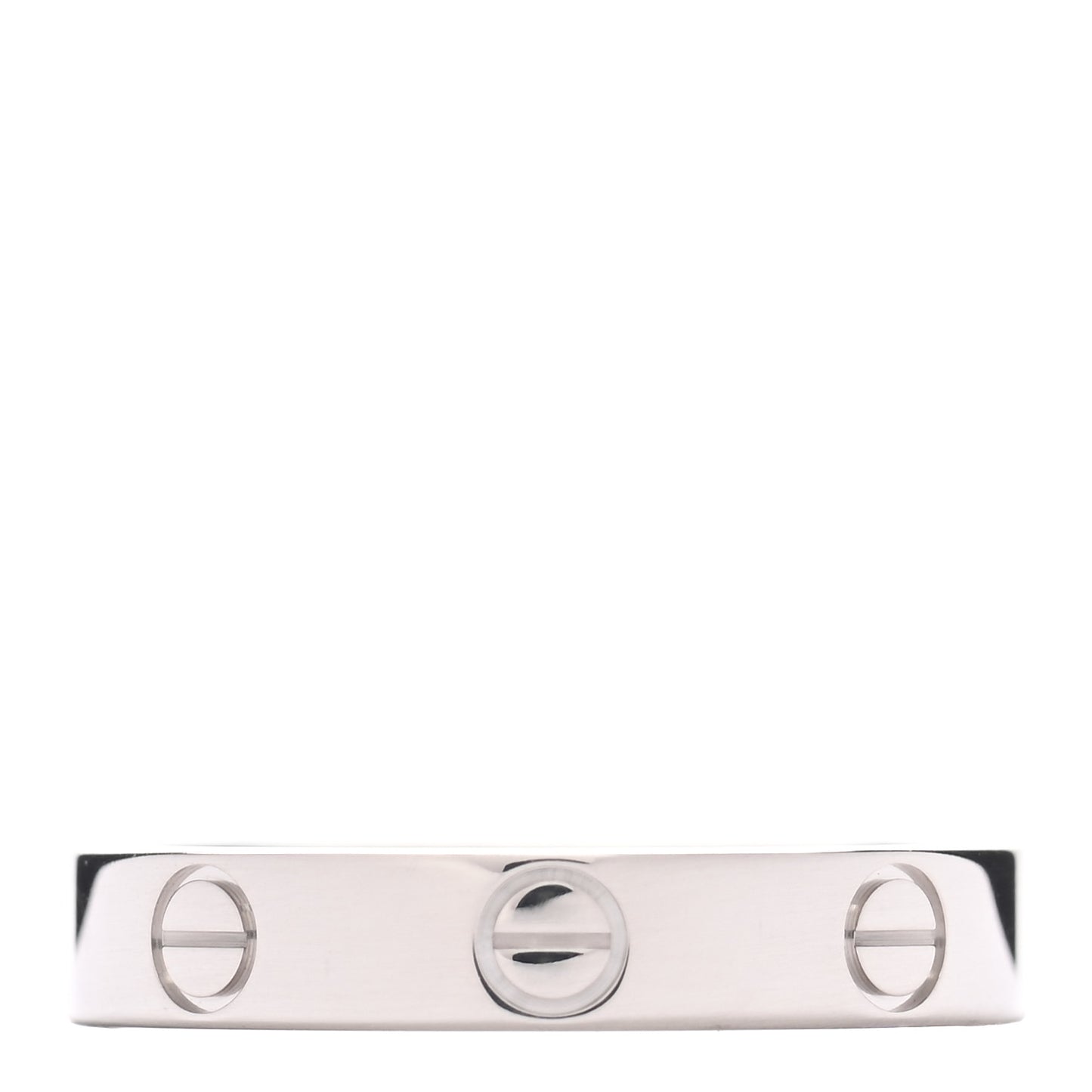 18K White Gold 3.5mm LOVE Wedding Band Ring 53 6.5