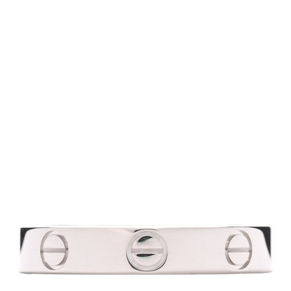 Cartier 18K White Gold 3.5mm LOVE Wedding Band Ring 53 6.5 1 of 4