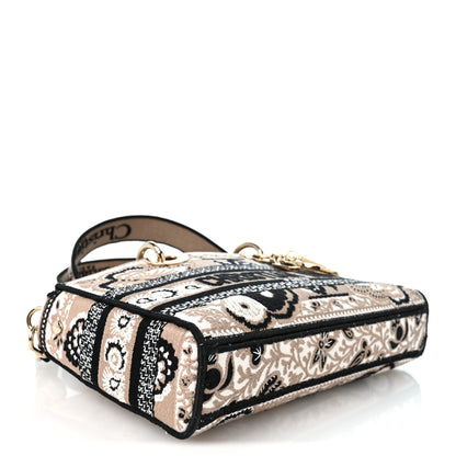 Christian Dior Canvas Toile De Jouy Butterfly Embroidered Medium Lady D-Joy Beige Multicolor 4 of 10