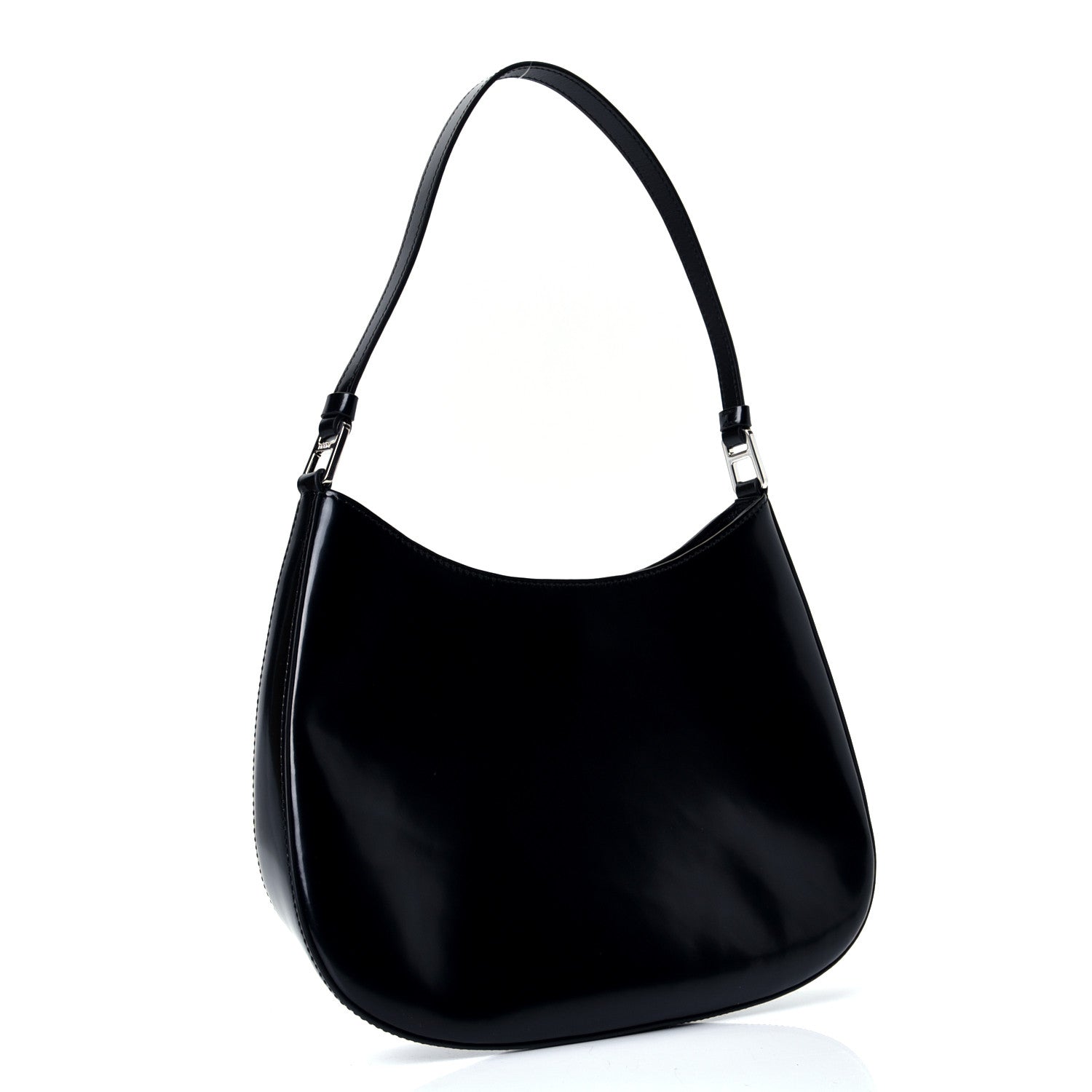 Prada Spazzolato Cleo Shoulder Bag Black 2 of 4