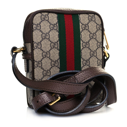 Gucci GG Supreme Monogram Web Mini Ophidia Messenger Brown 3 of 12