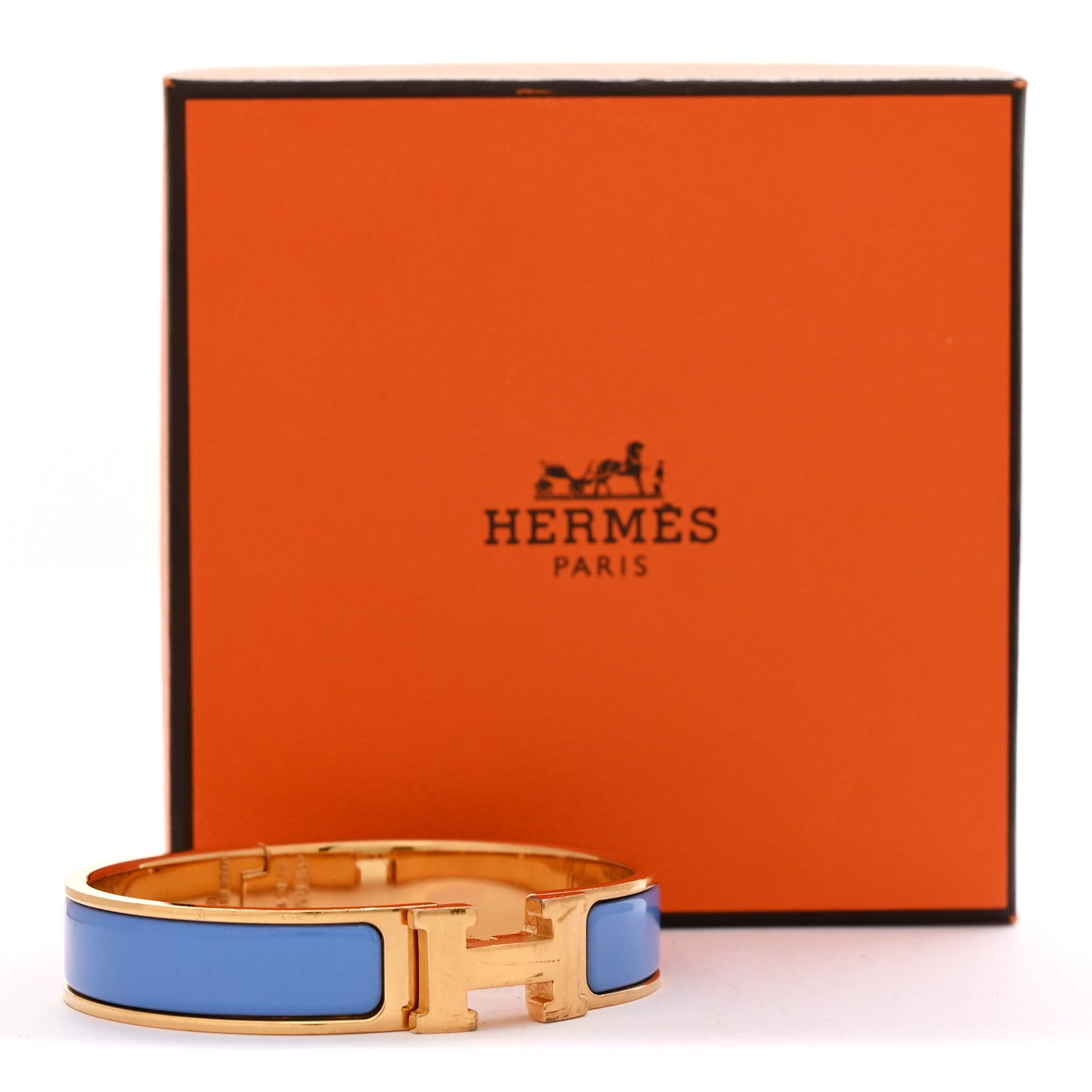 Hermes Enamel Narrow Clic Clac H Bracelet PM Bleu Transat 5 of 5