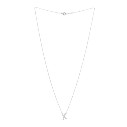Tiffany Platinum Diamond Paloma Picasso Graffiti X Pendant Necklace 2 of 3