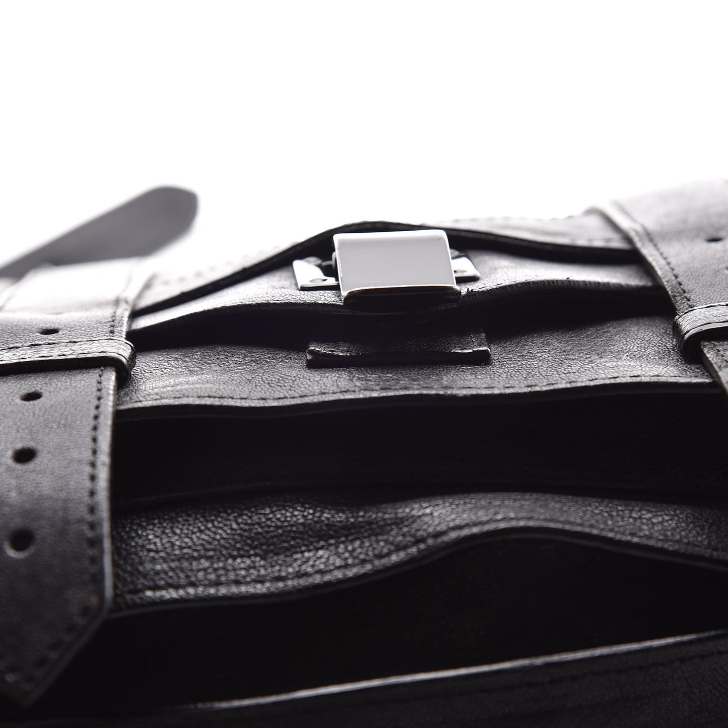 Lambskin PS1 Mini Pouch Messenger Black