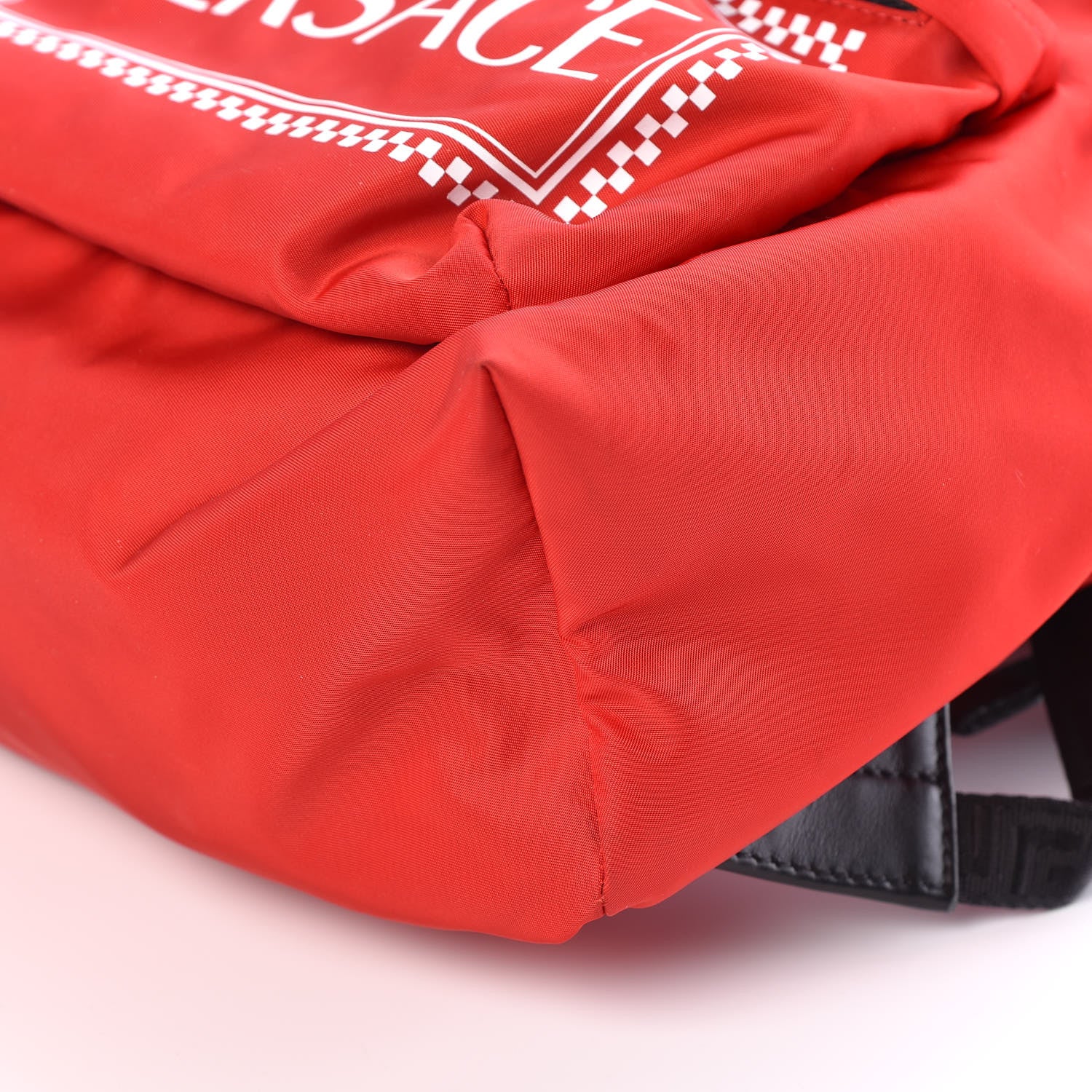 Versace Nylon 90's Vintage Logo Backpack Red White 8 of 8