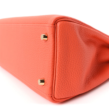 Hermes Togo Kelly Retourne 32 Orange Poppy 10 of 11