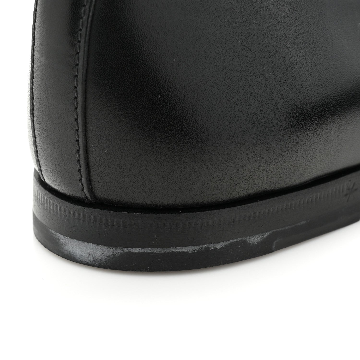 Gucci Calfskin Womens Jordaan Loafers 37.5 Black 10 of 11