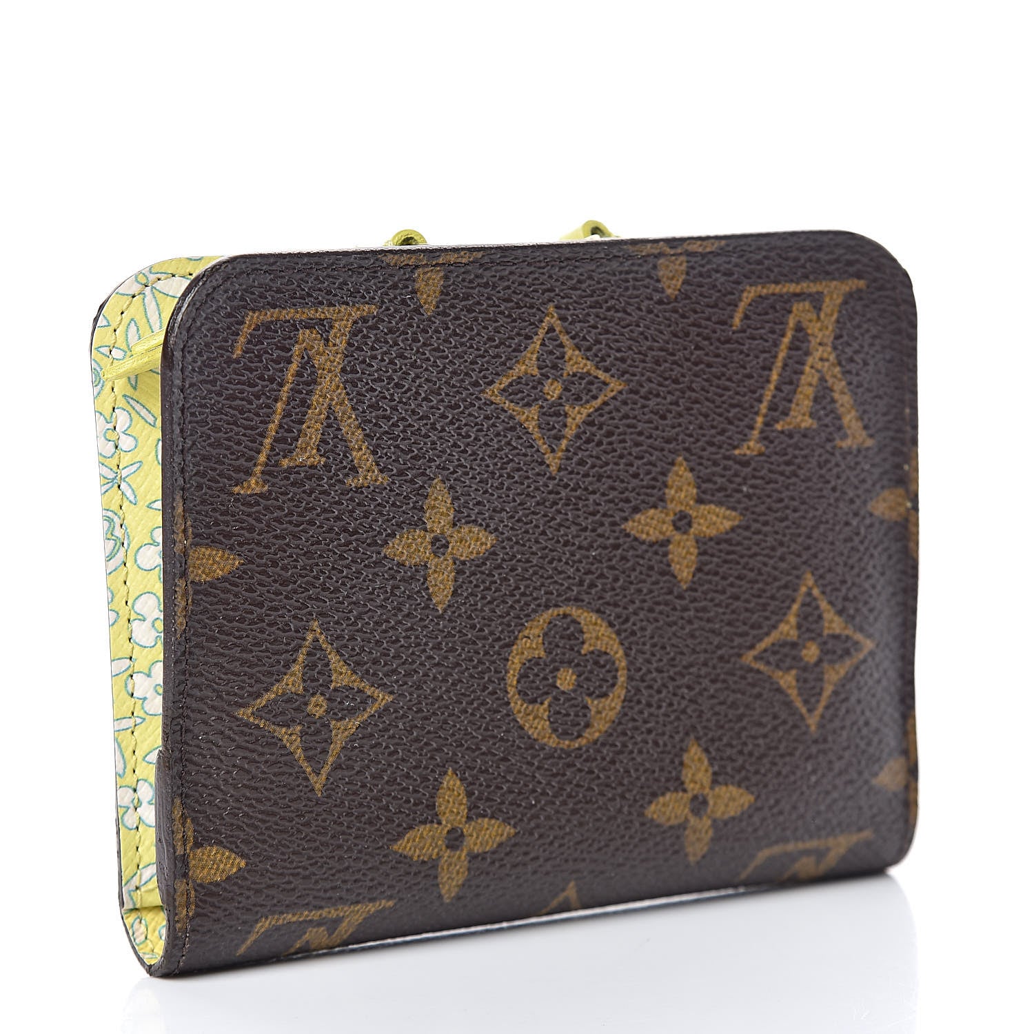 Louis Vuitton Monogram Fleuri Insolite Wallet PM Yellow 3 of 8