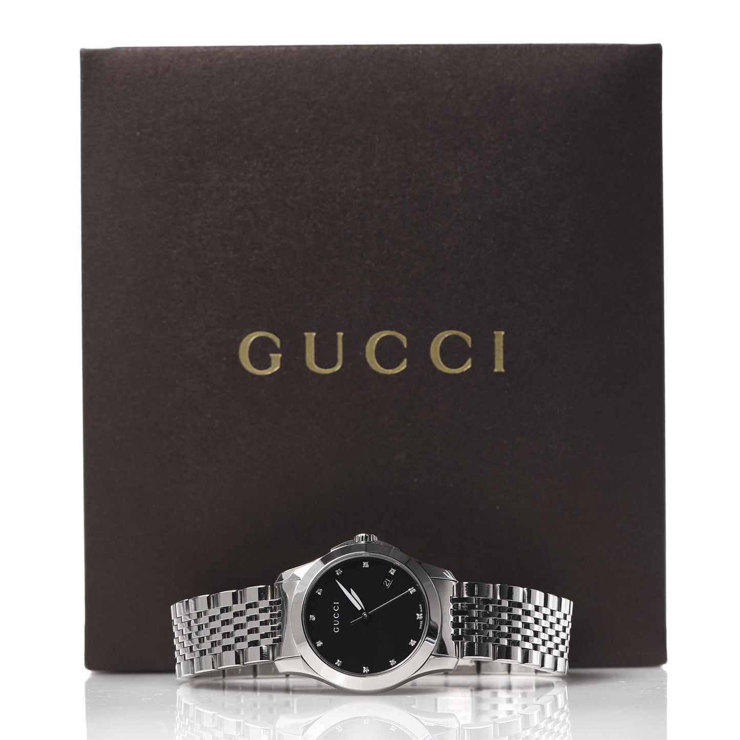Stainless Steel Diamond 28mm G-Timeless Quartz Watch Black