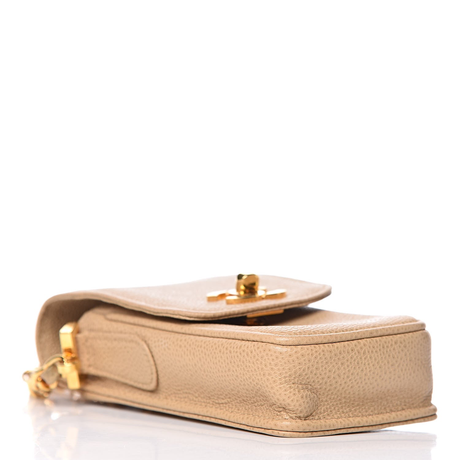 Chanel Caviar Phone Holder Crossbody Beige 4 of 11