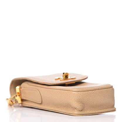 Chanel Caviar Phone Holder Crossbody Beige 4 of 11
