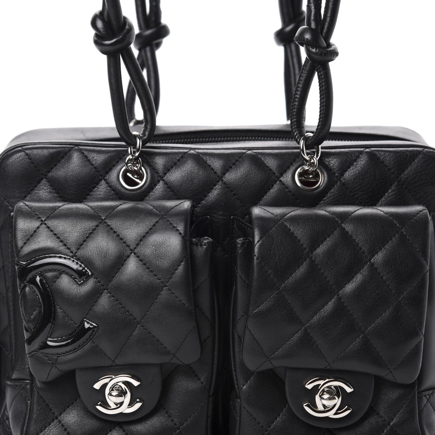 Chanel Calfskin Quilted Small Cambon Multipocket Reporter Black 10 of 10