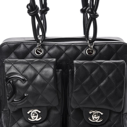 Chanel Calfskin Quilted Small Cambon Multipocket Reporter Black 10 of 10