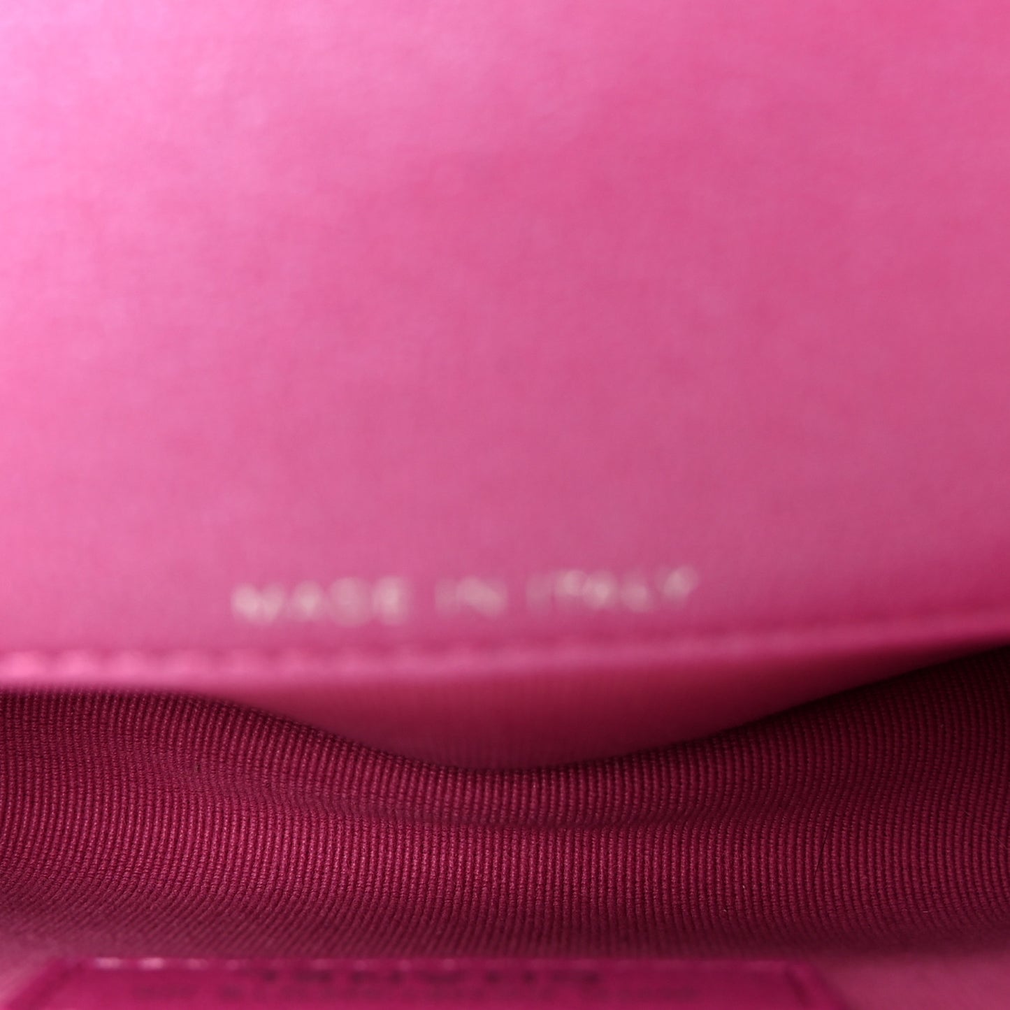 Patent Lambskin Quilted CC Hook Card Holder Pink