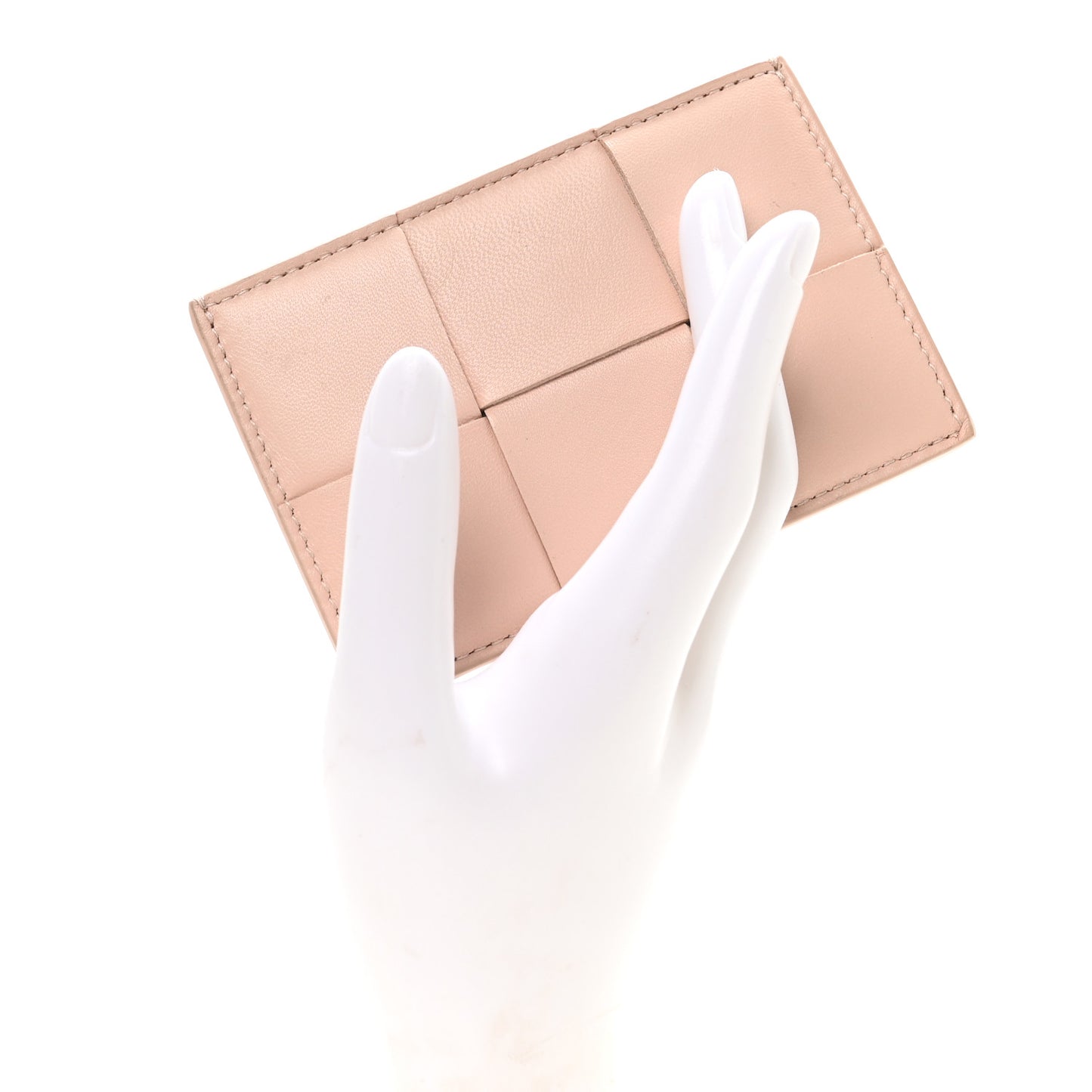 Nappa Maxi Intrecciato Card Holder Melon Washed