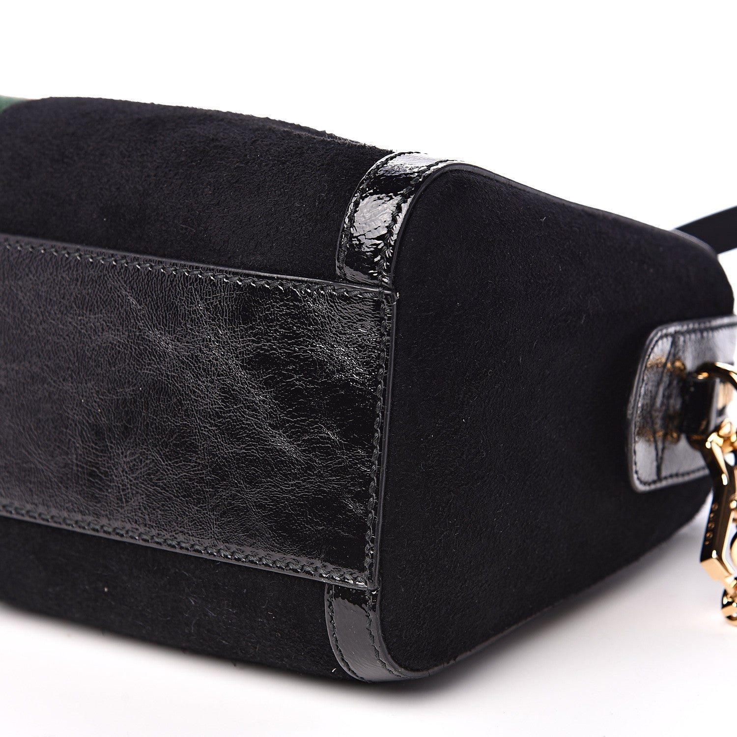 Gucci Suede Patent GG Web Medium Ophidia Boston Black 8 of 10