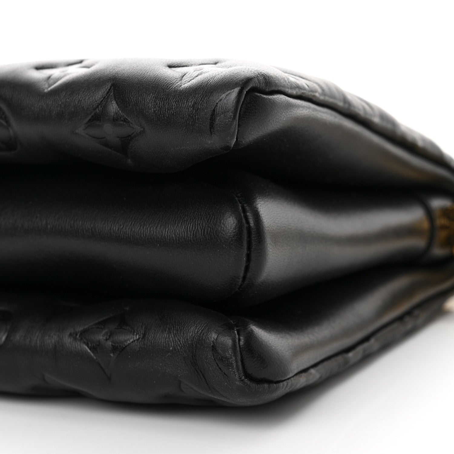 Louis Vuitton Lambskin Embossed Monogram Coussin PM Black 10 of 10