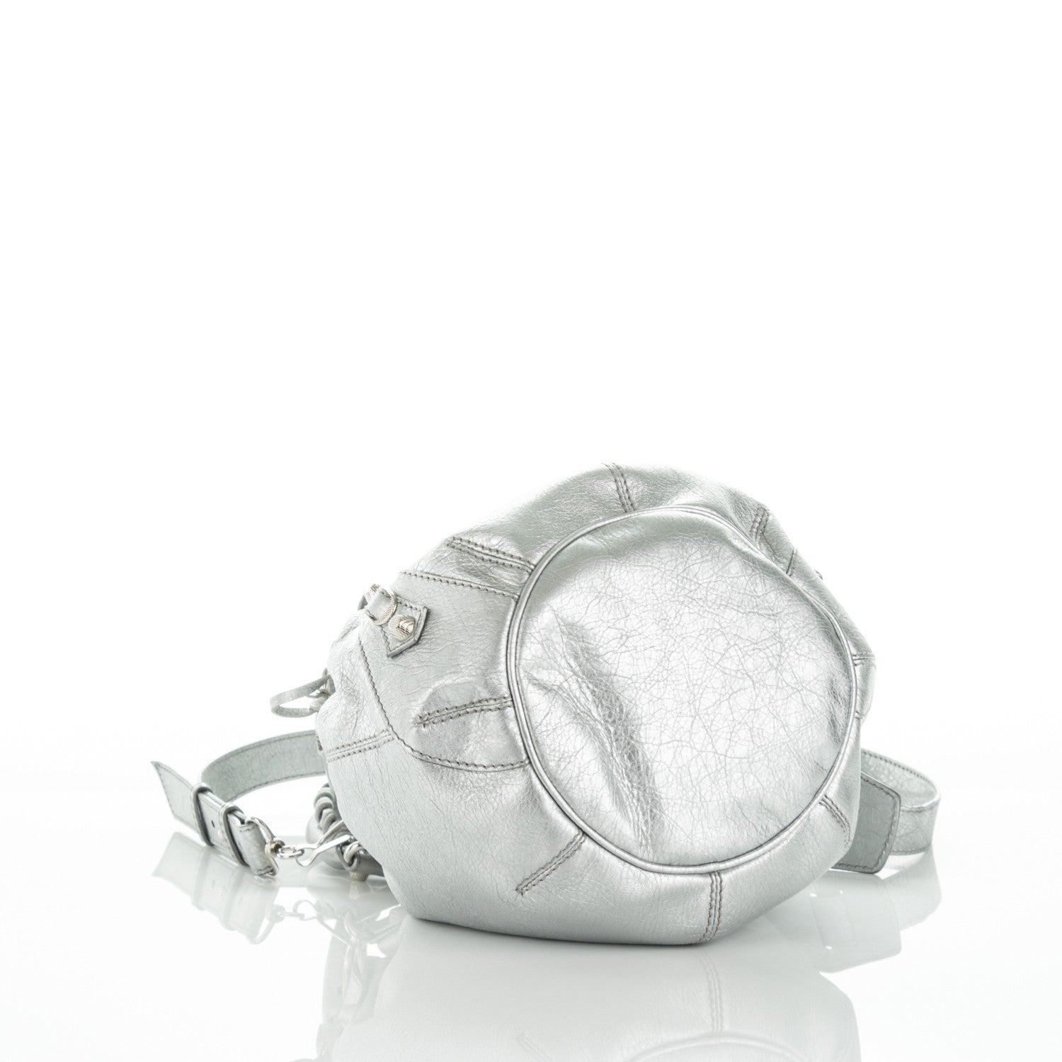 Balenciaga Agneau Giant 12 Silver Hardware Mini Pompon Gris Aluminum 4 of 8
